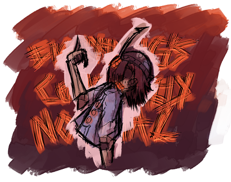 frustrated robot in front of the words everything is completely normal